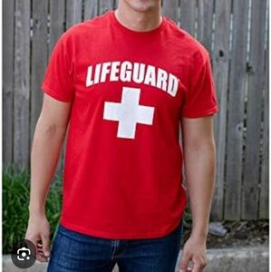 NWT Red Lifeguard T-Shirt Unisex